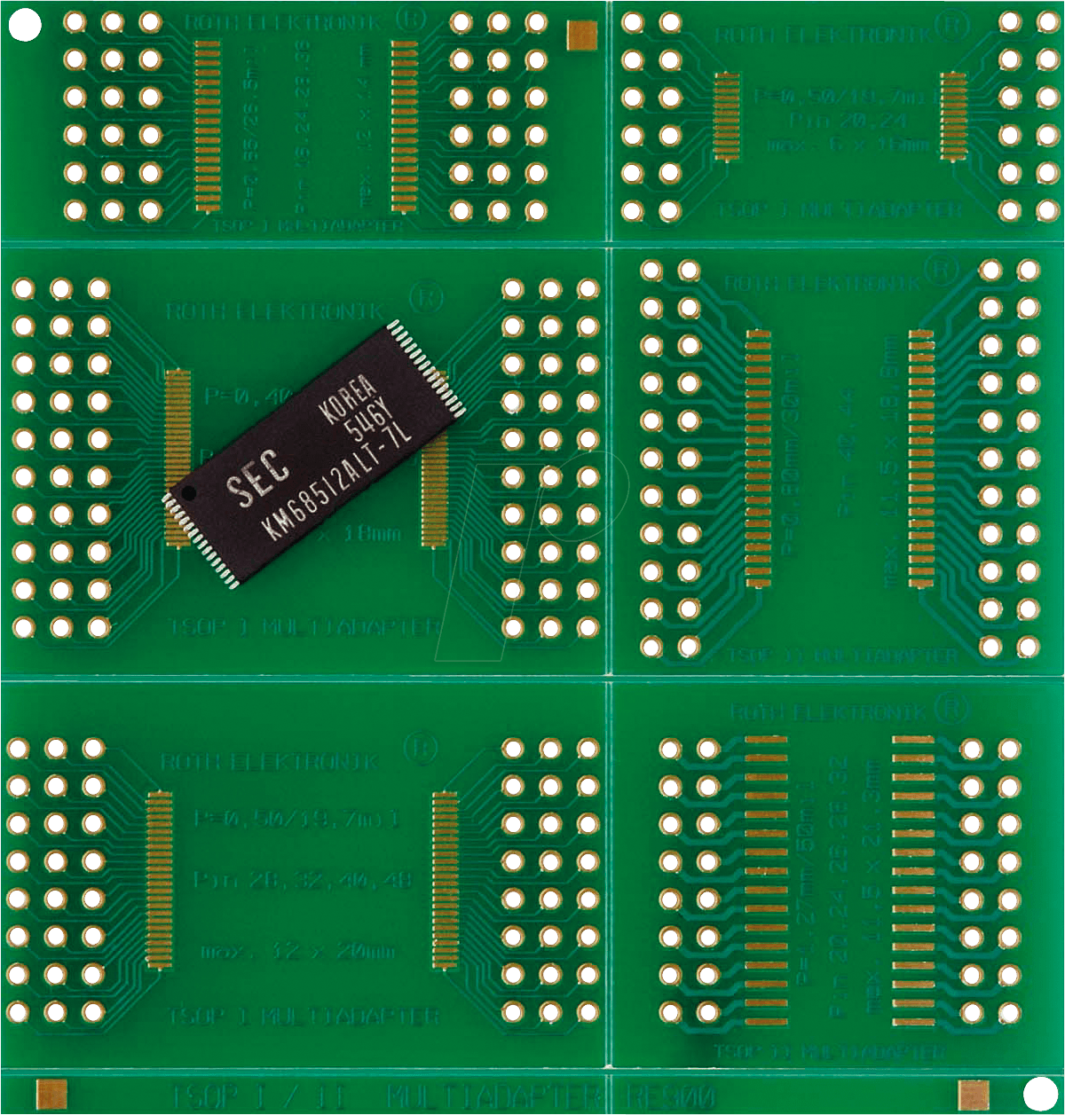 RE 900 - SMD-Laborkarte, Epoxyd, SMD-TSOP I/II