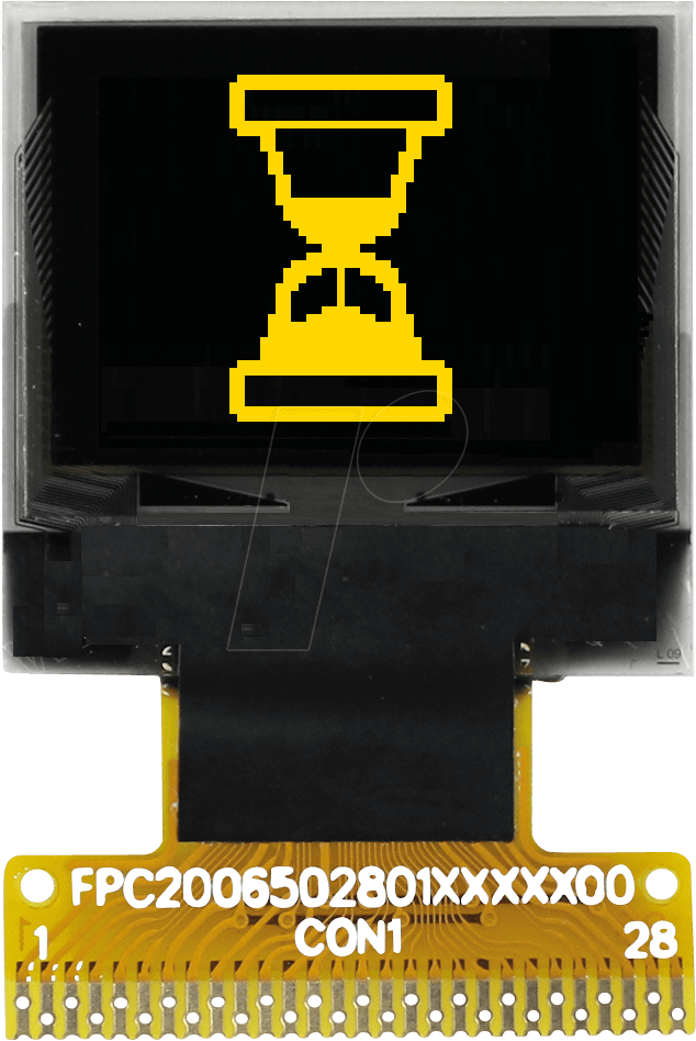 Thumbnail - EA W064048-XALG - Micro Grafik-OLED, 0.66 Zoll, 64x48 Dot, gelb