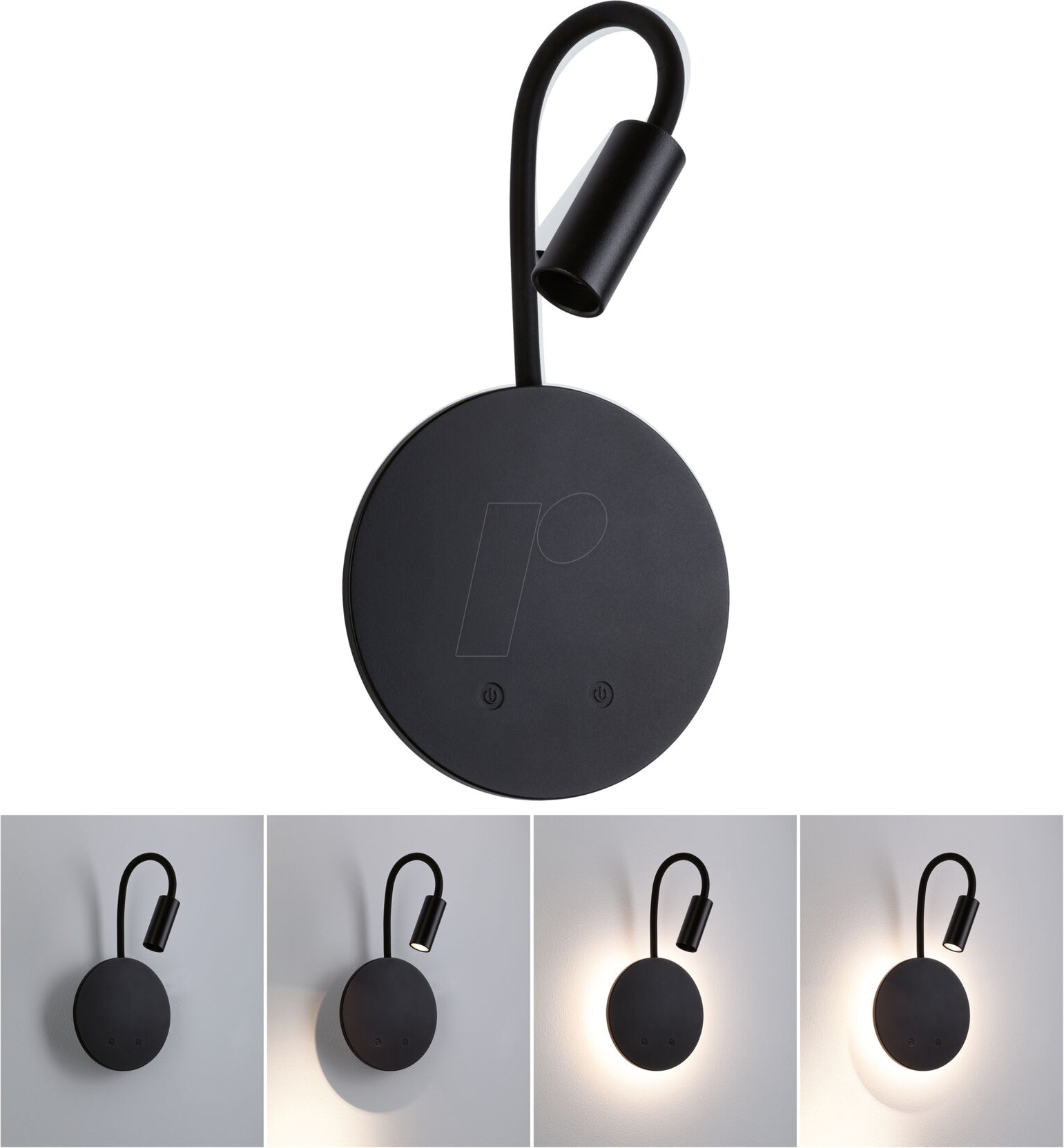 PLM 71288 - Akku Wandleuchte Miora, 1,3 W, 2700 K, dimmbar, schwarz