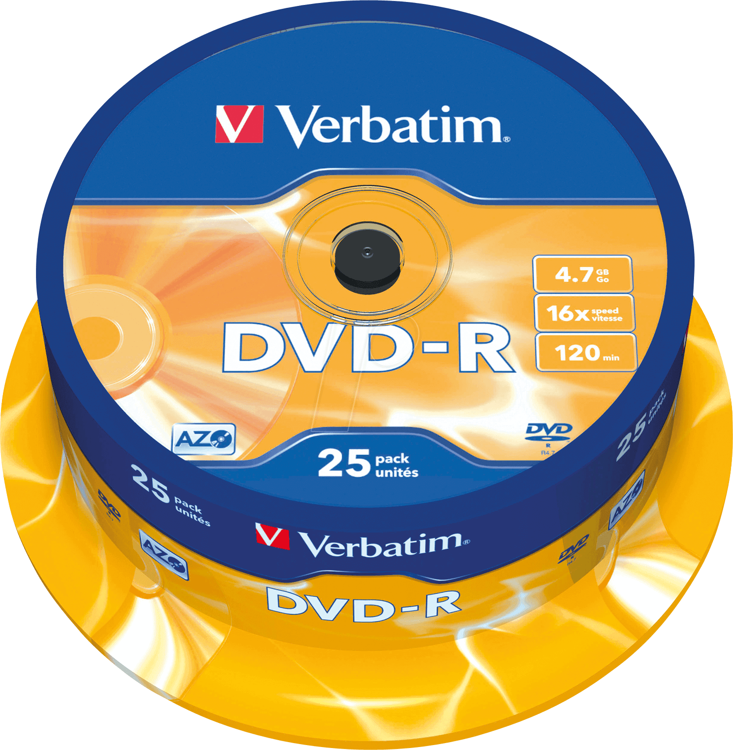 DVD-R4,7 VER25 - Verbatim DVD-R 4,7GB, 25-er CakeBox