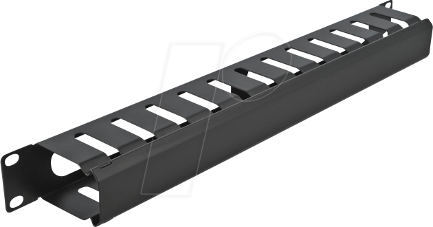 DELOCK 66550 - 19'' Kabelmanagement Rangierpanel mit 2 Öffnungen 1 HE schwarz