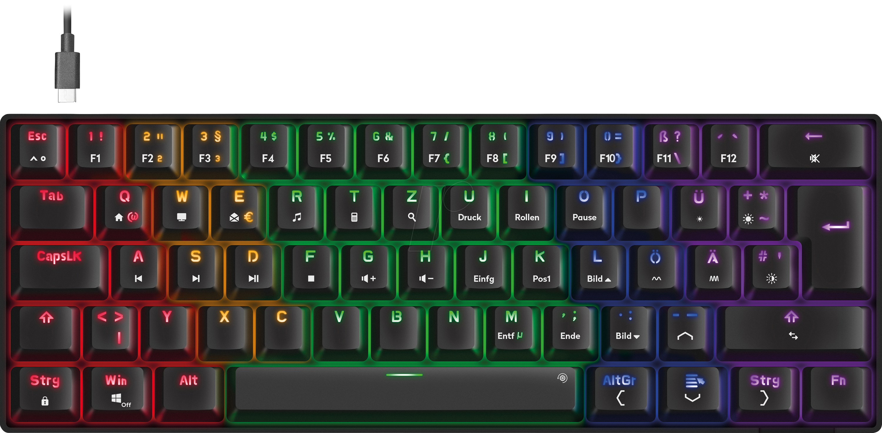 SL-670015-BK - Gaming-Tastatur, USB, RGB