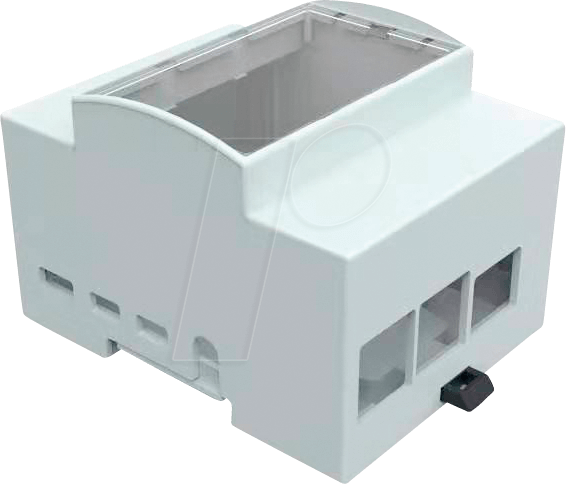 Thumbnail - RPI CASE DIN4 - Gehäuse für Raspberry Pi 4, Hutschiene, grau/trans.