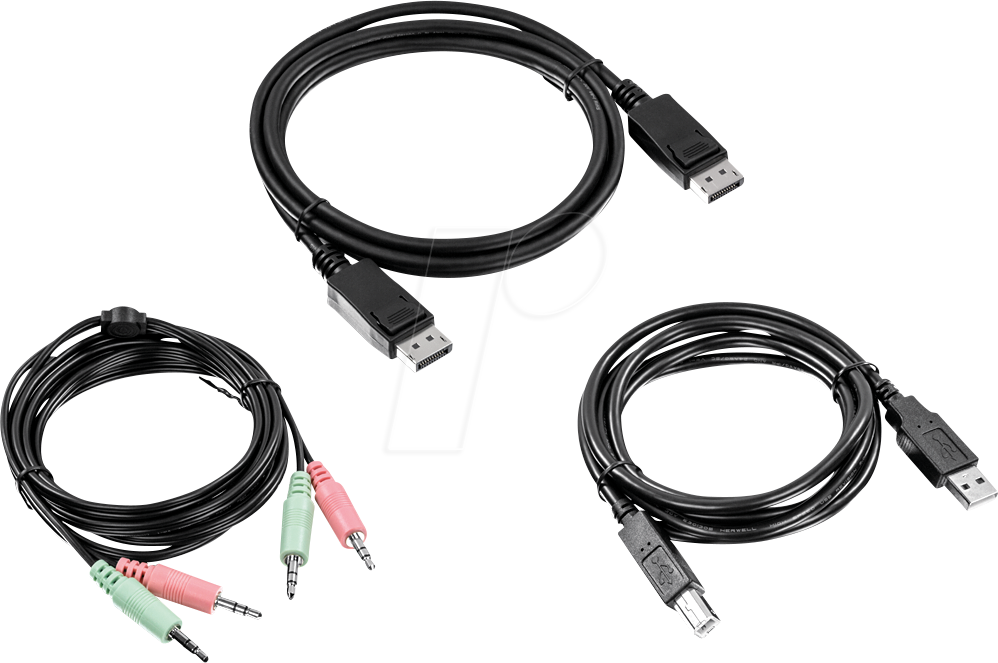 TRN TK-CP06 - KVM Kabel Set, Display Port, USB, Audio, 1,8 m