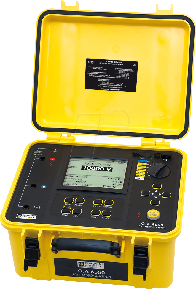 CHAU P01139715 - Isolationsmessgerät C.A 6550, bis 25 TOhm, bis 10 kV