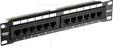 TRN TC-P12C6 - Patchpanel, 12-Port, Cat.6, 1 HE