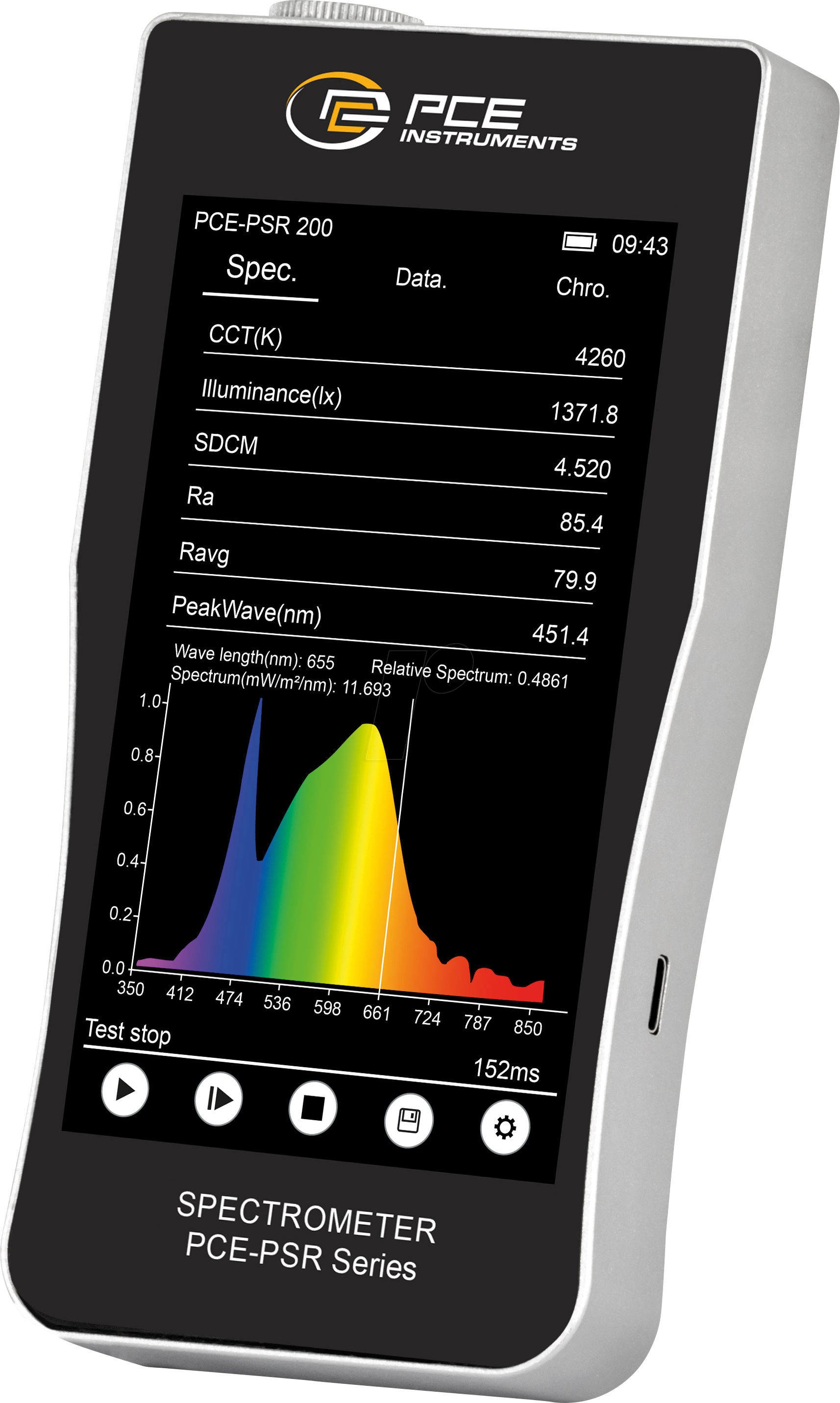 PCE PSR 200 - Spektrometer PCE-PSR 200