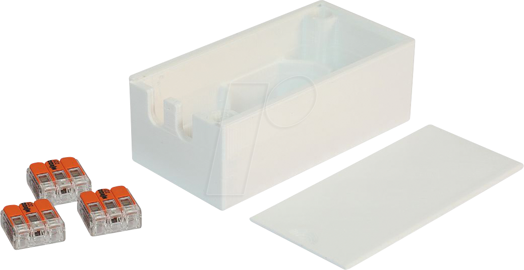 SHELLY SP3D0021 - Gehäuse für Shelly-PLUS Serie mit Addon, inkl. 3x WAGO 221-413