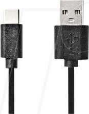 N CCGL60600BK10 - USB 2.0 Kabel, A-Stecker > USB-C-Stecker, 1m, schwarz