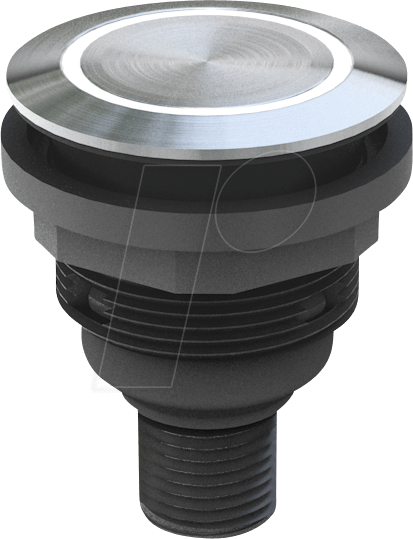 SVATLRGI0226C005 - Drucktaster - 1 S, RESET, Edelstahl, LED-Ring grün