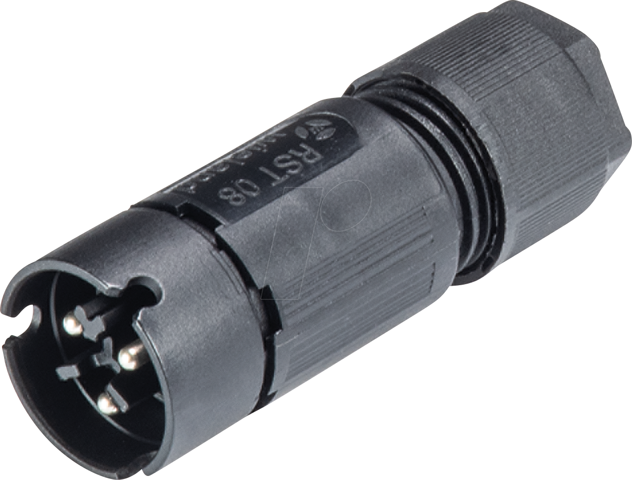 RST08I3 KS1 SW - Steckverbinder RST Micro 08i3, schwarz