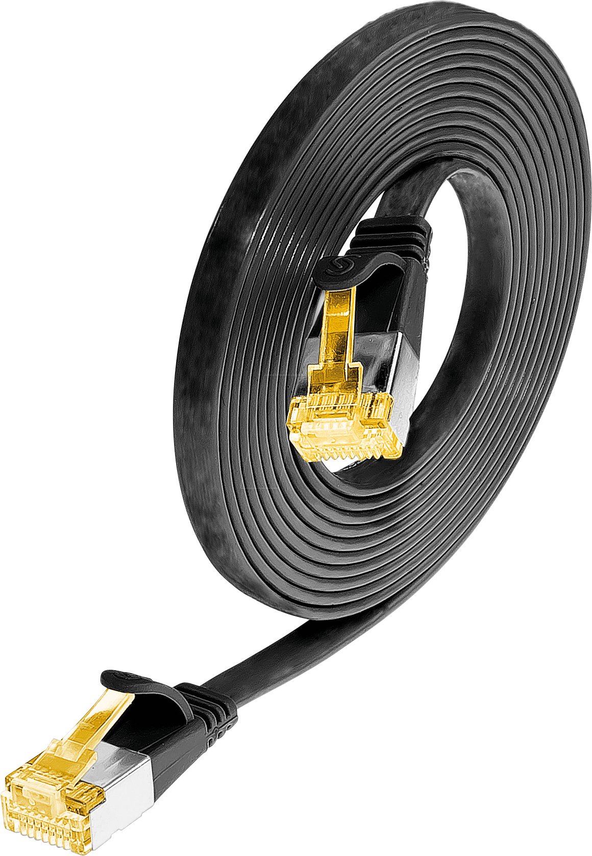 Thumbnail - SLIM S6A 025 SW - Cat.6a SLIM-Patchkabel, U/FTP, 0,25 m, schwarz