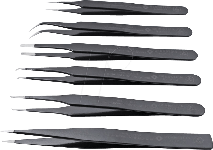BERN 5 060 ES - SMD-Pinzettensatz, 6-teilig, ESD