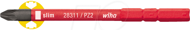 Thumbnail - WIHA 34586 - Bit Kreuzschlitz (PZ), 2 x 75 mm, SoftFinish® electric slimBit