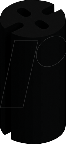 FIS MAH 510 - Abstandshalter für 5 mm LEDs, Ø 5,1 x 10,0 mm, PVC, schwarz