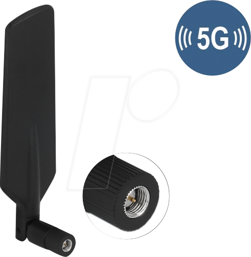 DELOCK 12606 - Antenne 5G LTE SMA Stecker ,omnidirektional, Kippgelenk