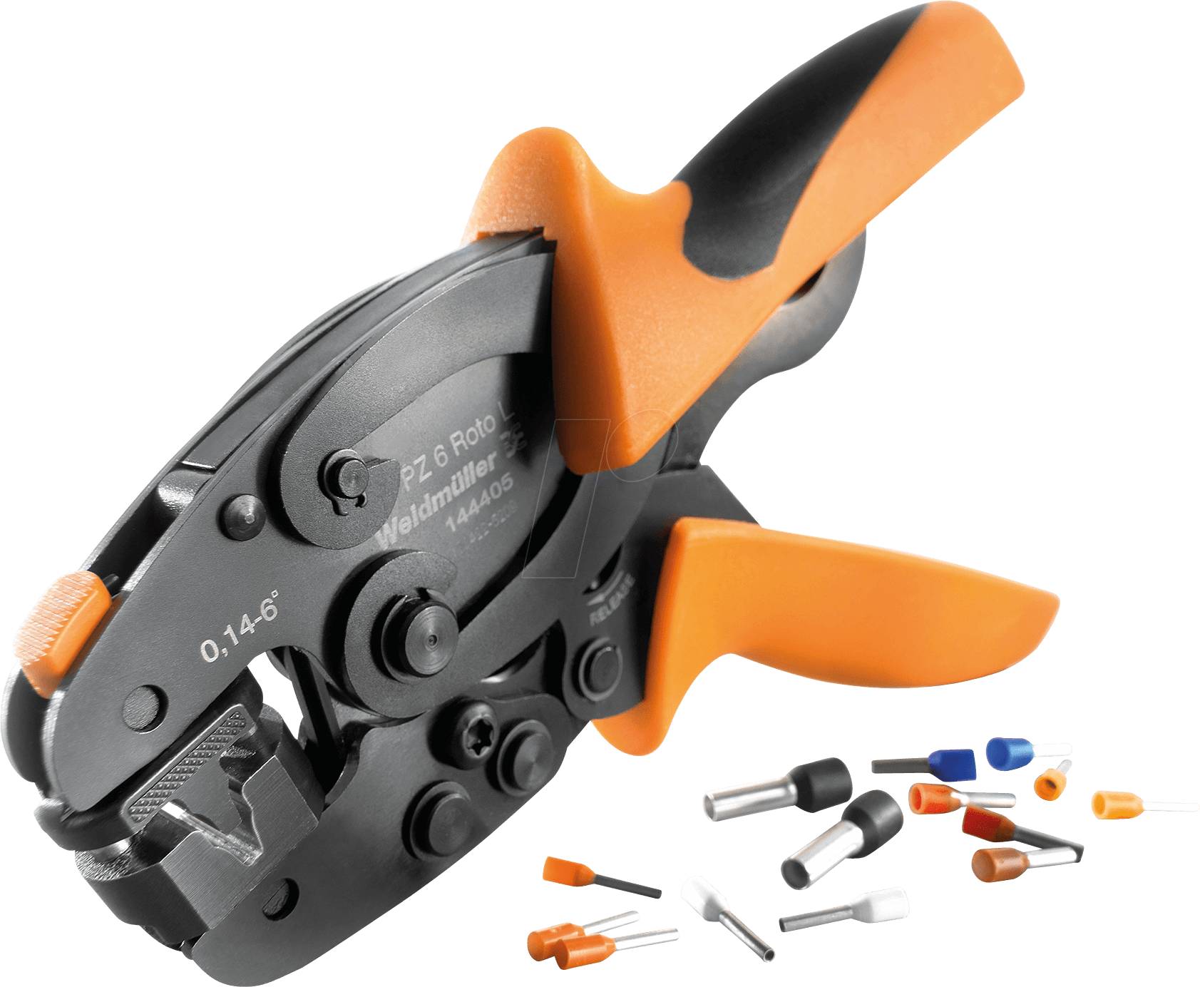 WEID PZ6 ROTO L - Crimpzange PZ6 ROTO L, für Aderendhülsen, 0,14 - 6 mm²