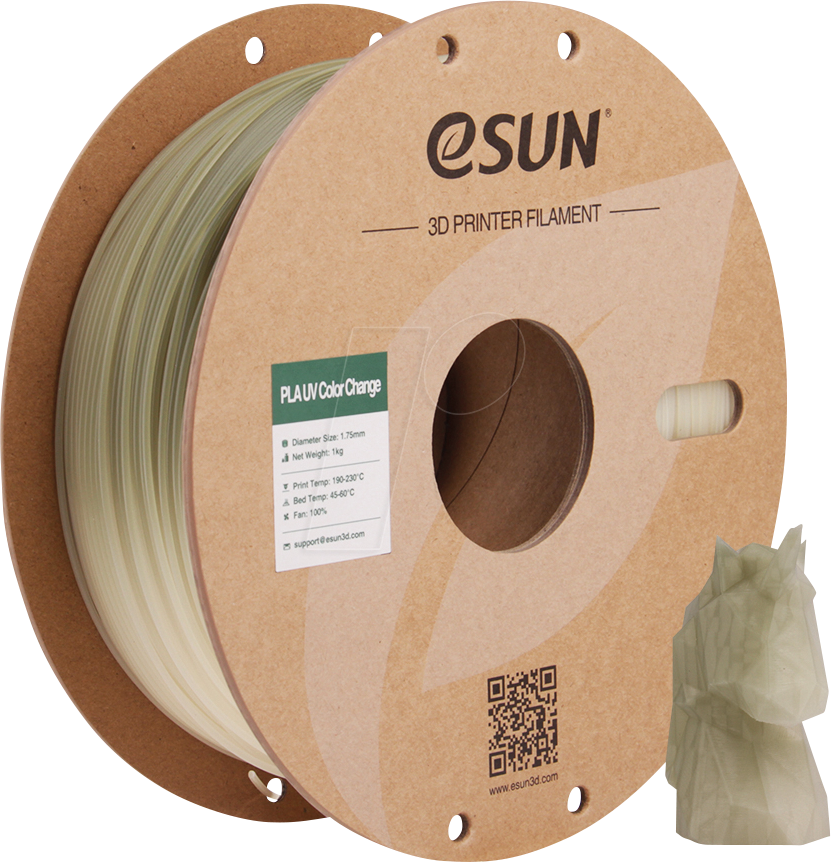 ESUN 72215597 - Filament, PLA-UV, 1,75 mm, grün, 1 kg