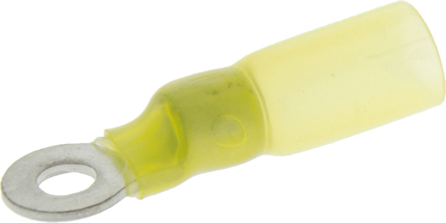WE K403040HS - Ringkabelschuh mit Schrumpfschlauch - 4 … 6 mm², M4, gelb