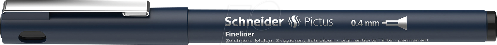 SCHNEIDER 197401 - Fineliner, 0,4 mm, schwarz