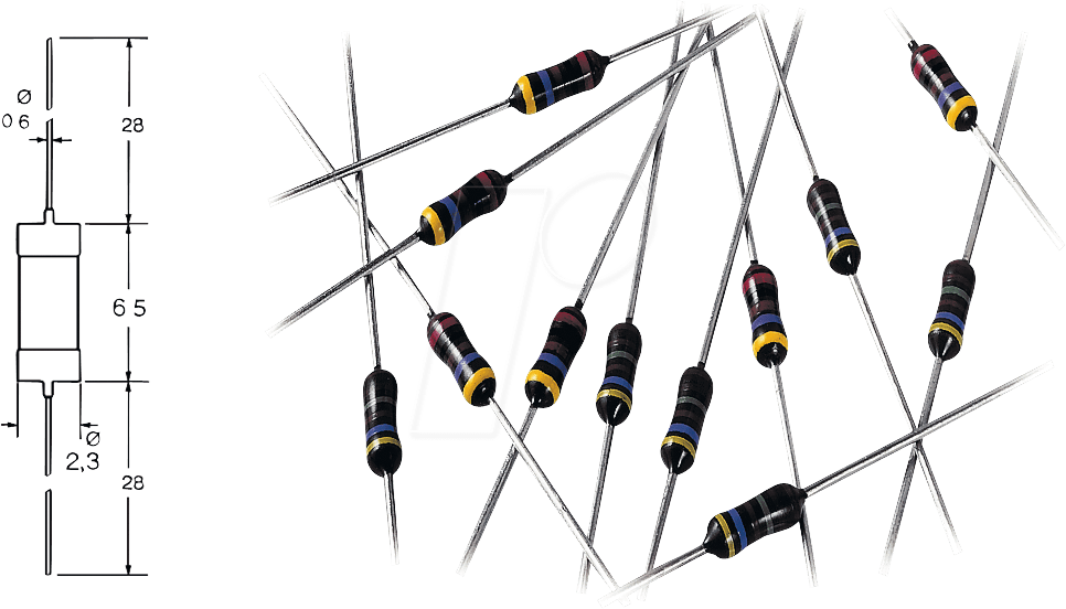 MPR 240 - Widerstand, Metallschicht, 240 Ohm, 0207, 0,6, 0,1%