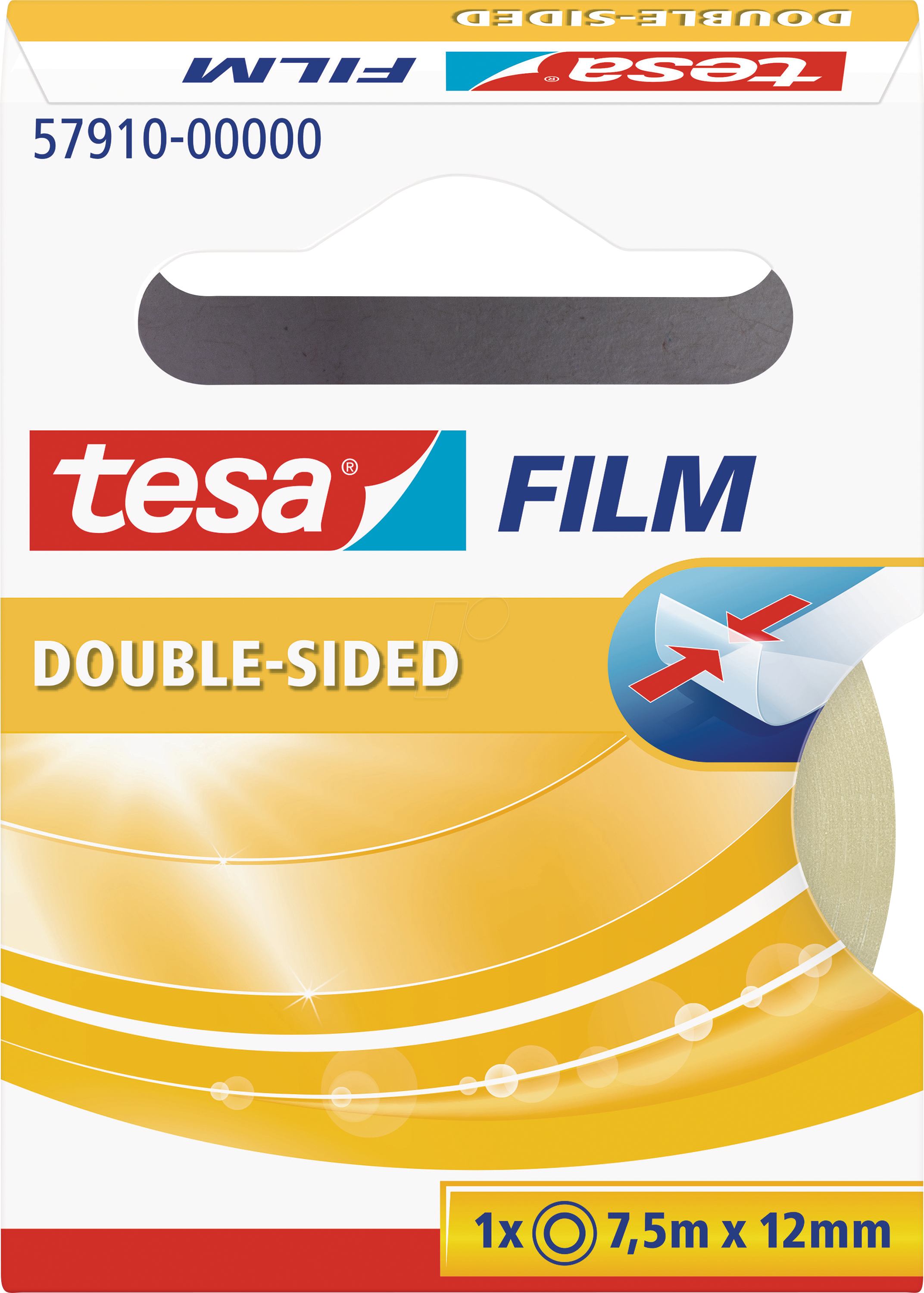 TESA 57910 - tesafilm® doppelseitig, 7,5m x 12mm, 1 Rolle