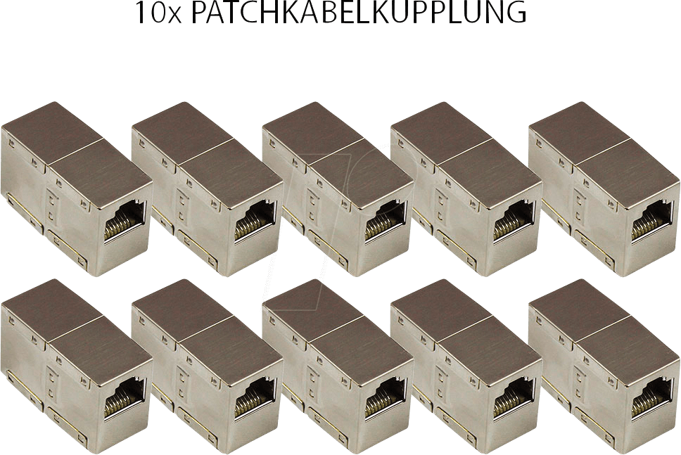 GC MOD8-VM-10 - Patchkabelkupplung Cat. 6, RJ45, vollgeschirmt, 10er-Pack