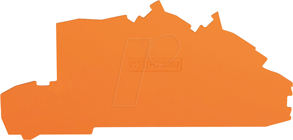 WAGO 2203-7692 - Abschluss- und Zwischenplatte, 0,8 mm dick, orange