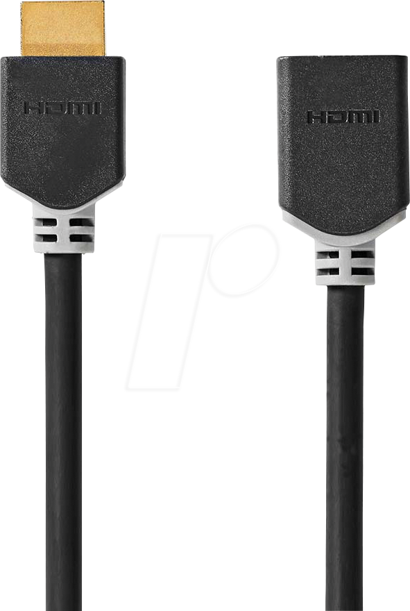 N CVBW34090AT20 - HDMI Stecker > HDMI Buchse, 4K@60Hz, Anthra, 2.00m