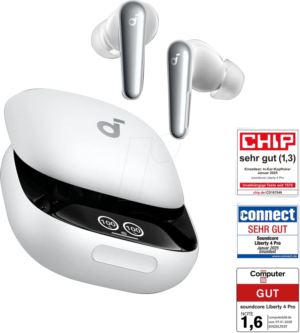 S-CORE A3954G21 - Kopfhörer, In-Ear, Bluetooth, Liberty 4 Pro, weiß