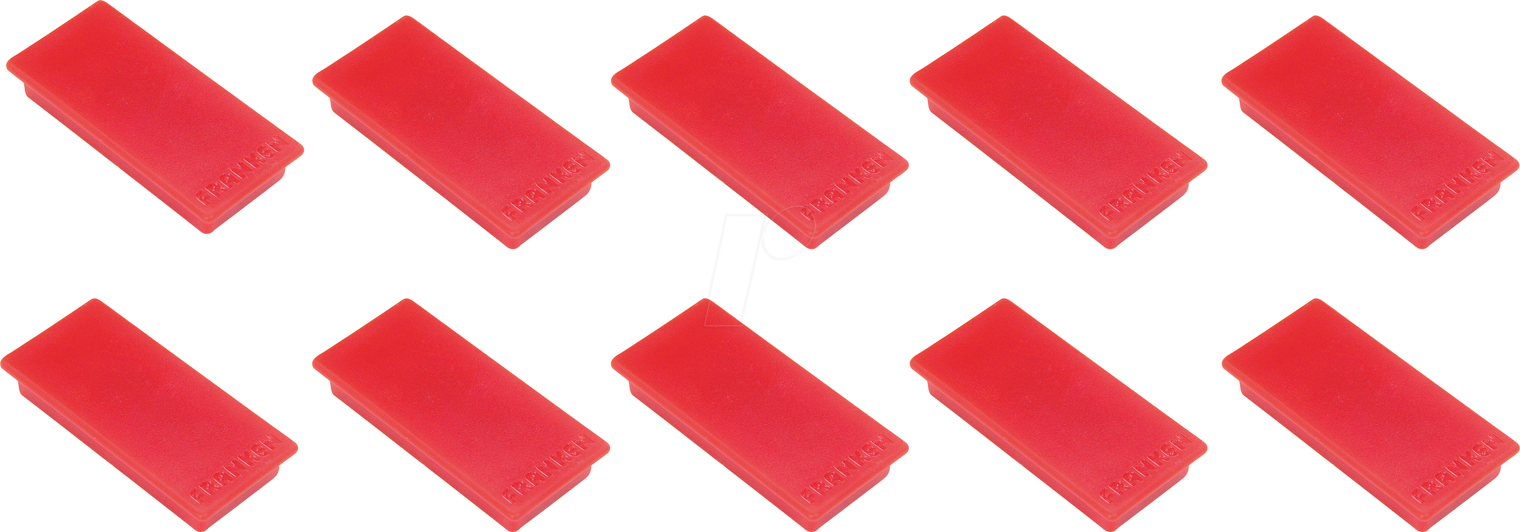 FRANKEN HM235001 - Magnete, 23x50 mm, rot, 10 Stück
