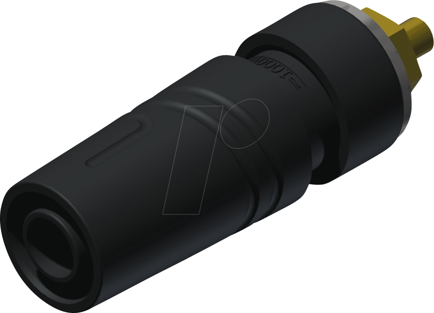 SAB 2640 LK SW - Aufbaubuchse, 4 mm, schwarz, gesichert, Lötanschluss