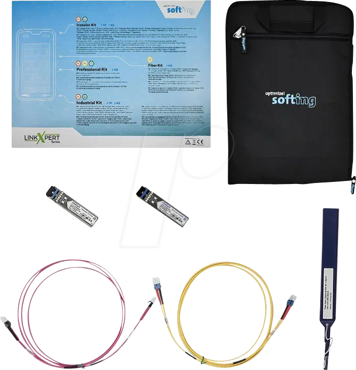 SOFTING 226108 - LinkXpert M3 Zubehör Set, Glasfaser