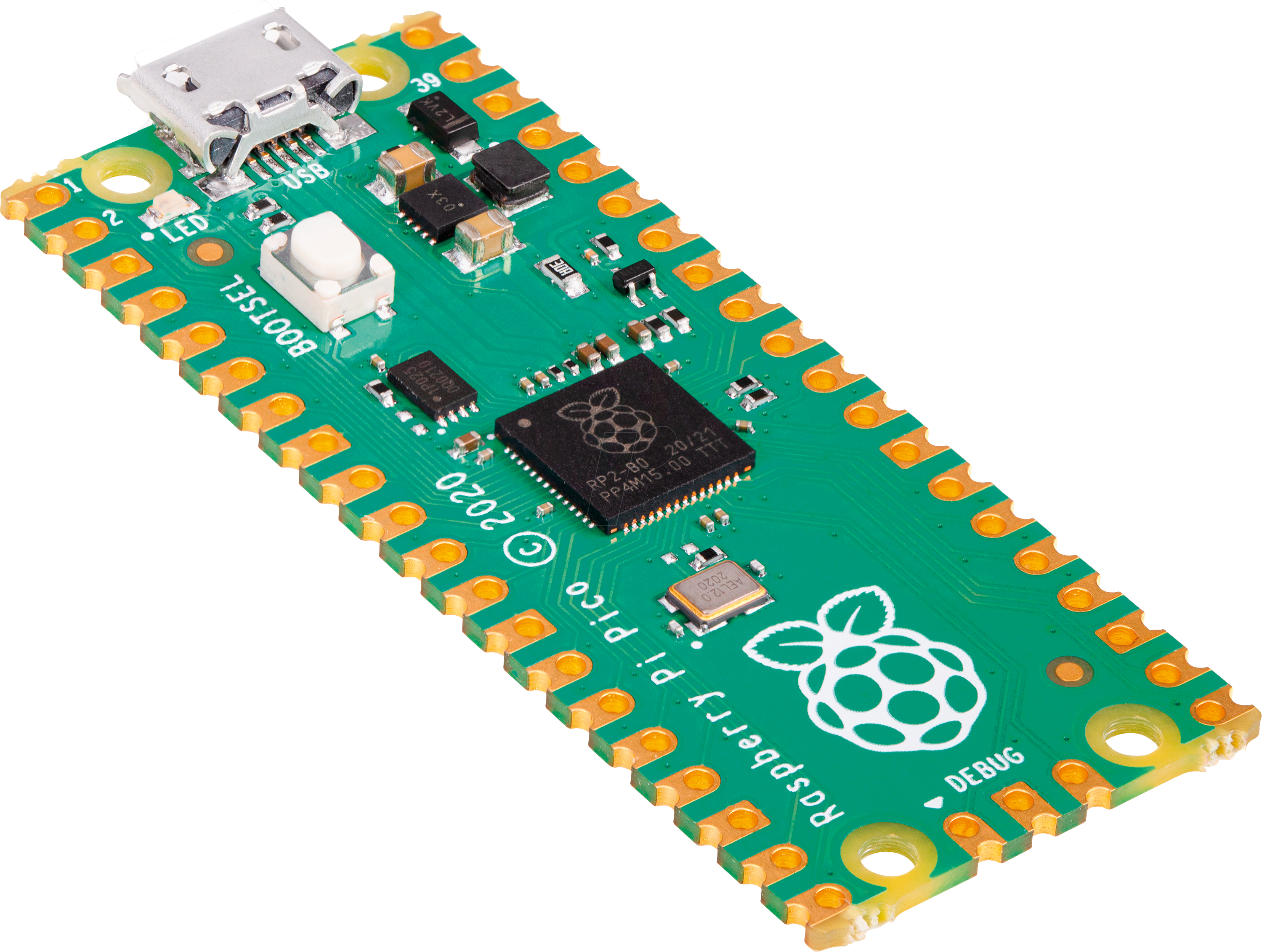RASP PI PICO - Raspberry Pi Pico, RP2040, Cortex-M0+, microUSB