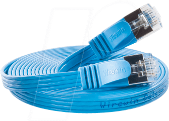 Thumbnail - SLIM S6 01 BL - Cat.6 SLIM-Patchkabel, STP(PIMF), 0,1 m, blau