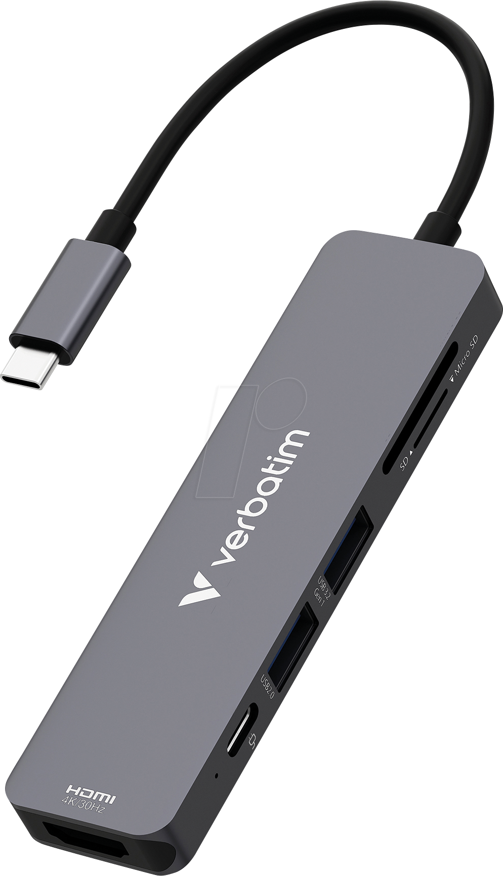 VERBATIM 32156 - Dockingstation, USB-C, 6 Anschlüsse