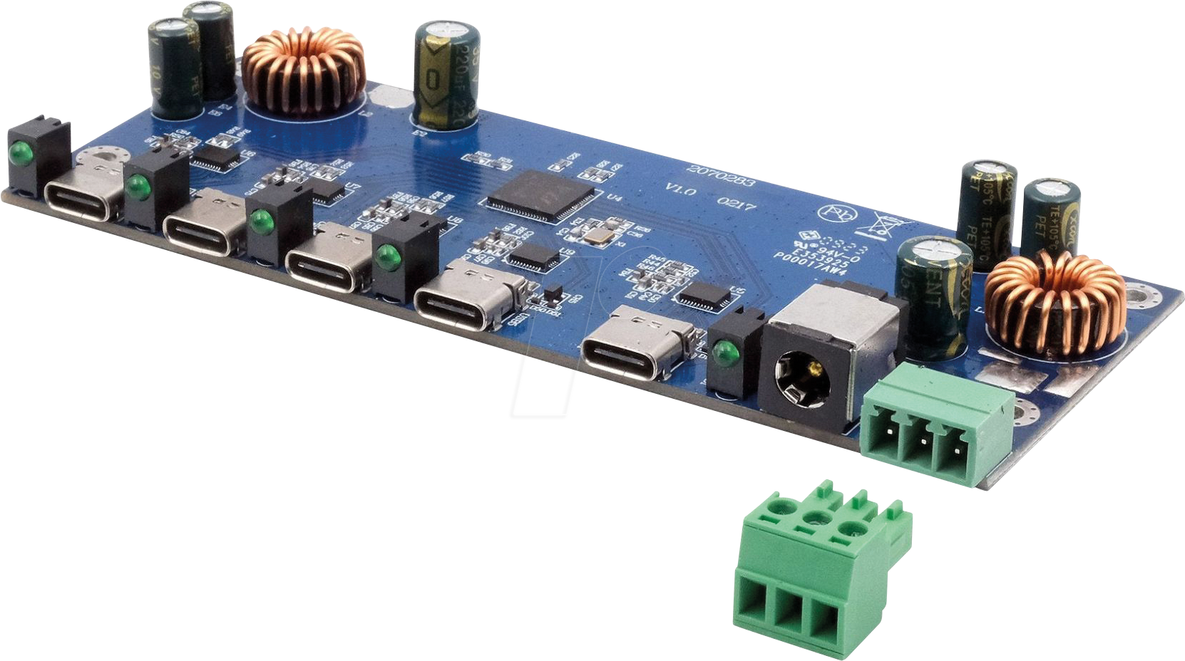 EXSYS 12294HMSPL - USB 3.2 Gen 2 4-Port HUB-Platine, 4xUSB-C, 15kV ESD