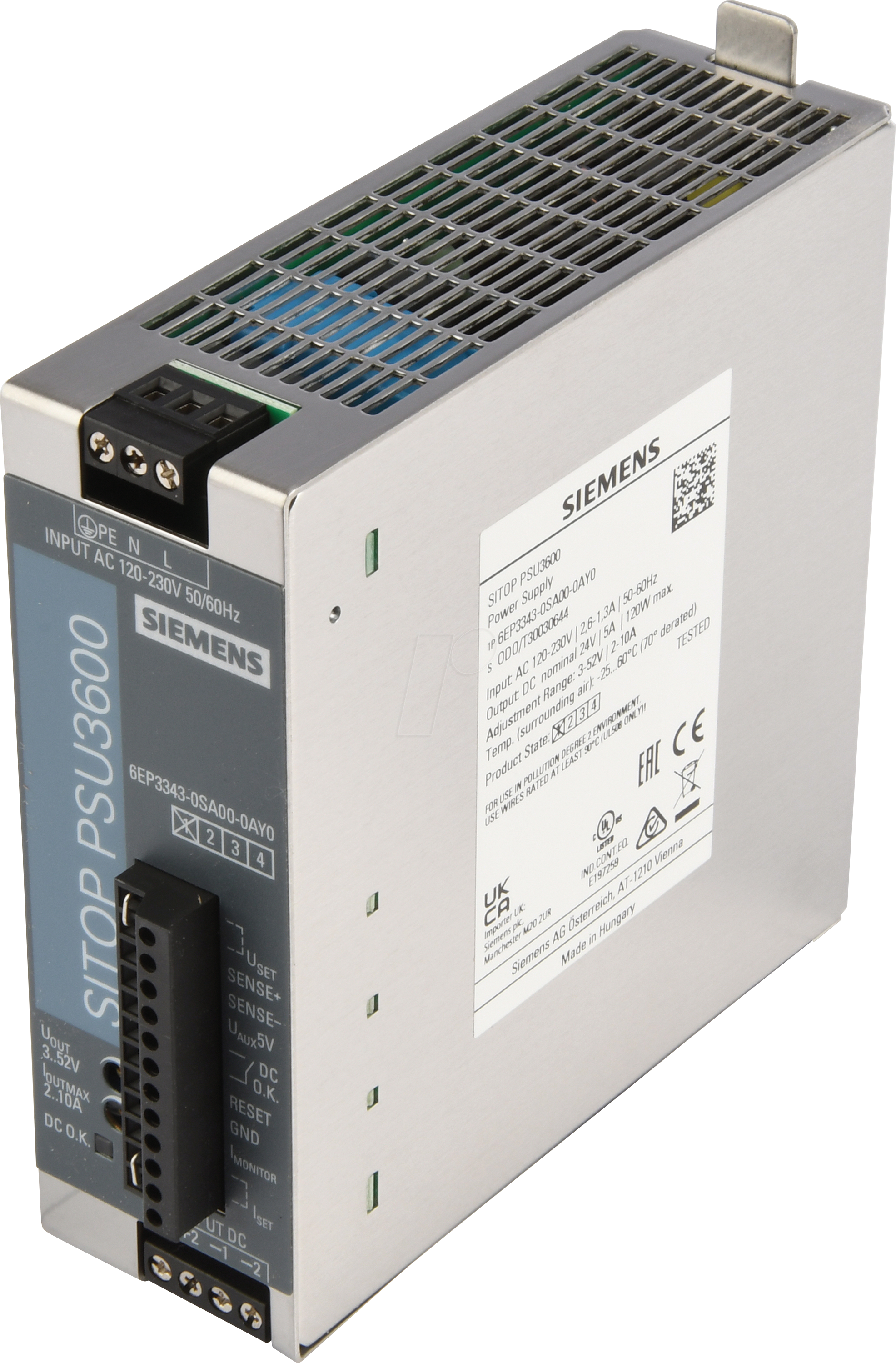 PSU3600 3-52V10A - Stromversorgung SITOP PSU3600 flexi, 1-phasig DC 3-52 V/10 A, 12