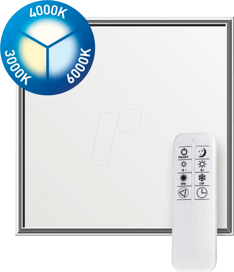 LE0712 - LED-Panel 62 x 62 x cm, CRI 90, 40 W, 3000-6000 K, CCT, 3600 lm,