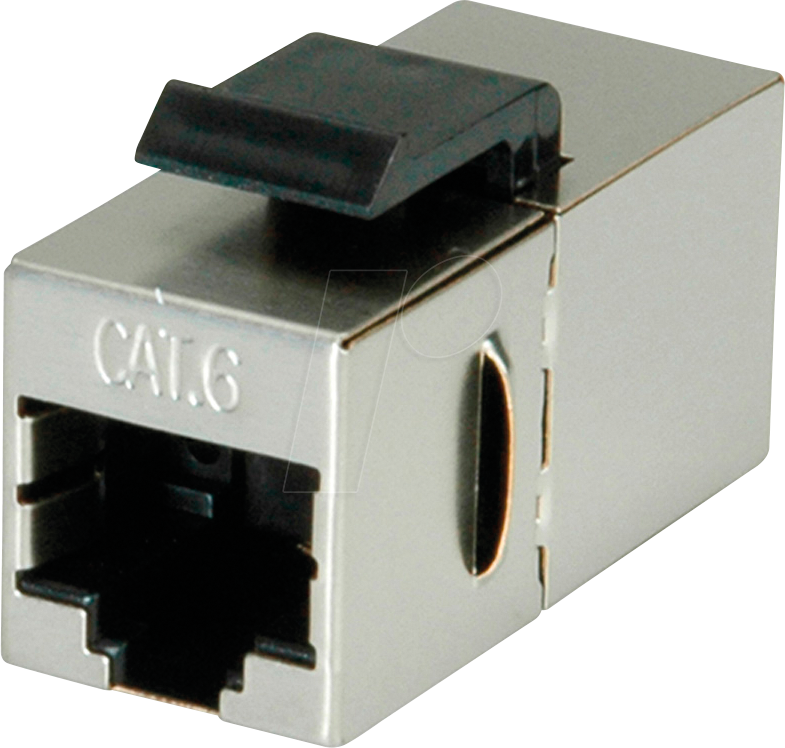 VALUE 21993004 - Keystone Cat.6 RJ45 Buchse > Buchse, geschirmt, silber