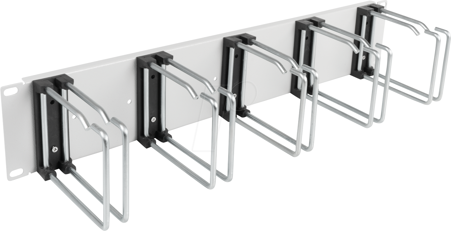 EFB 6999832 - 19'' 2HE Kabelführungspanel, 5x Doppelbügel, 110 mm, grau