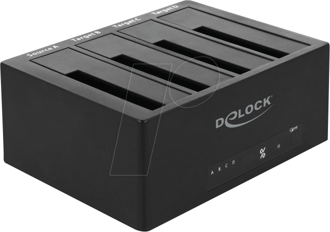 DELOCK 64063 - Copy/Dock/Clone Station, 4 x SATA HDD / SSD, USB C 5 Gb/s