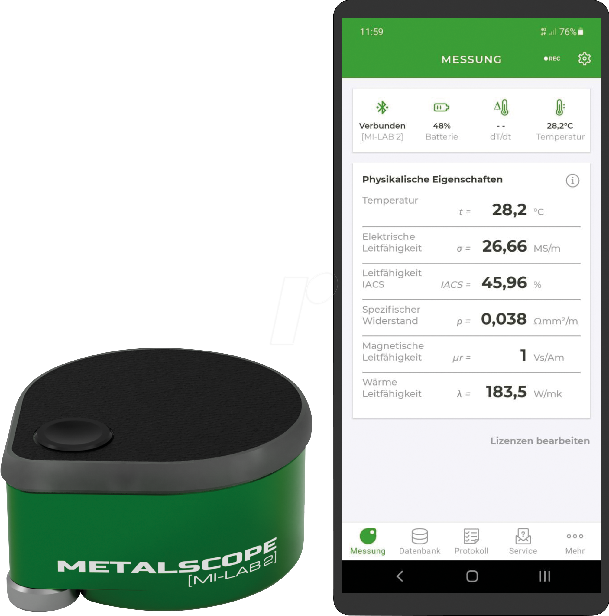 MI-LAB 2 PE - Metallidentifikation, magnetische Spektroskopie