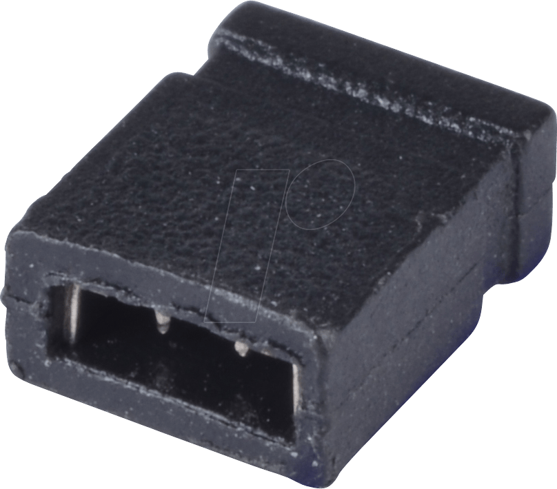 JUMPER 2,00 SW - Kurzschlussbrücke, schwarz, RM 2,00, vergoldet