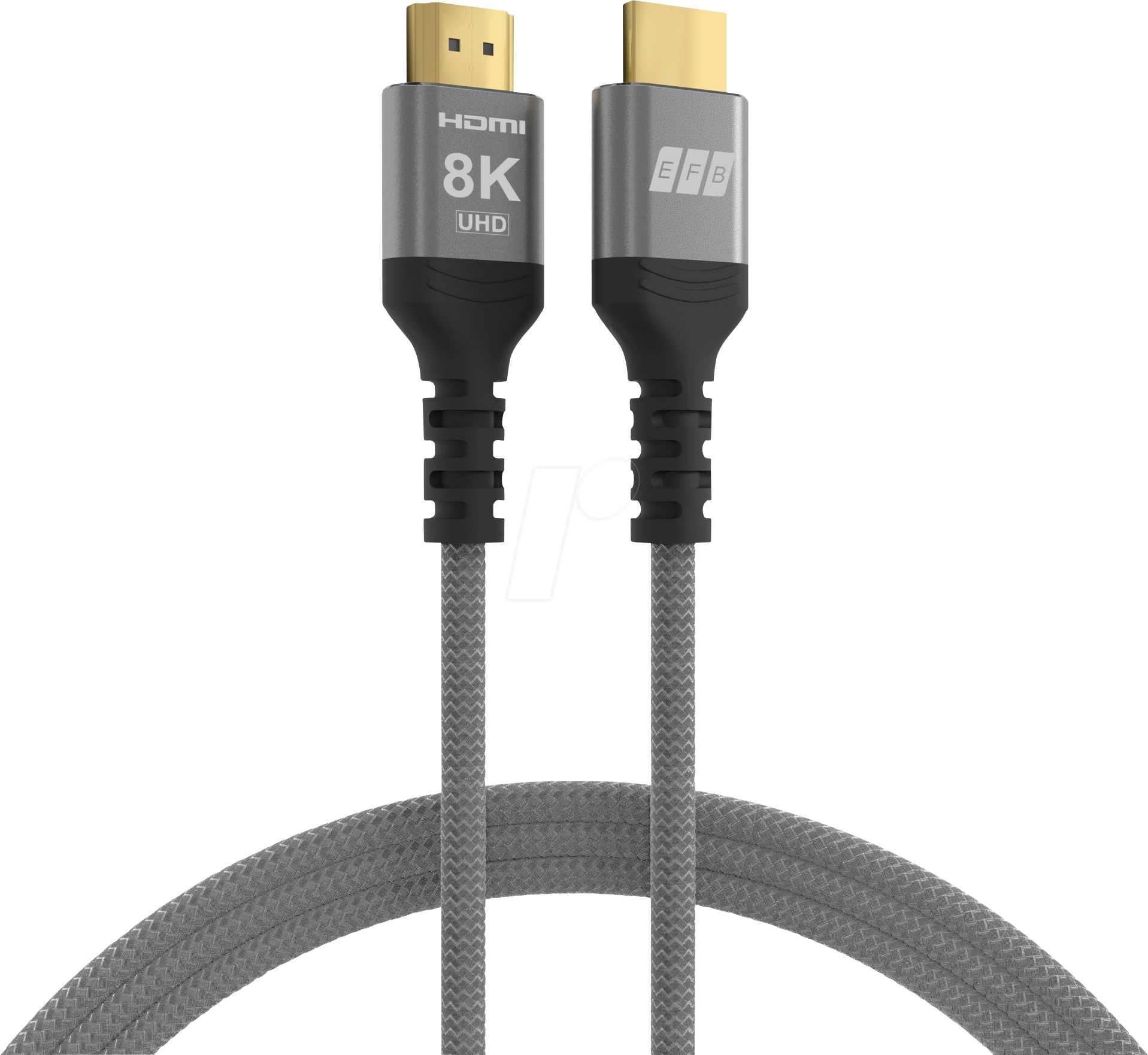 EFB HDMI21-00001 - Ultra High-Speed HDMI Kabel 8K60Hz 48 Gbit/s, grau, 0,5 m