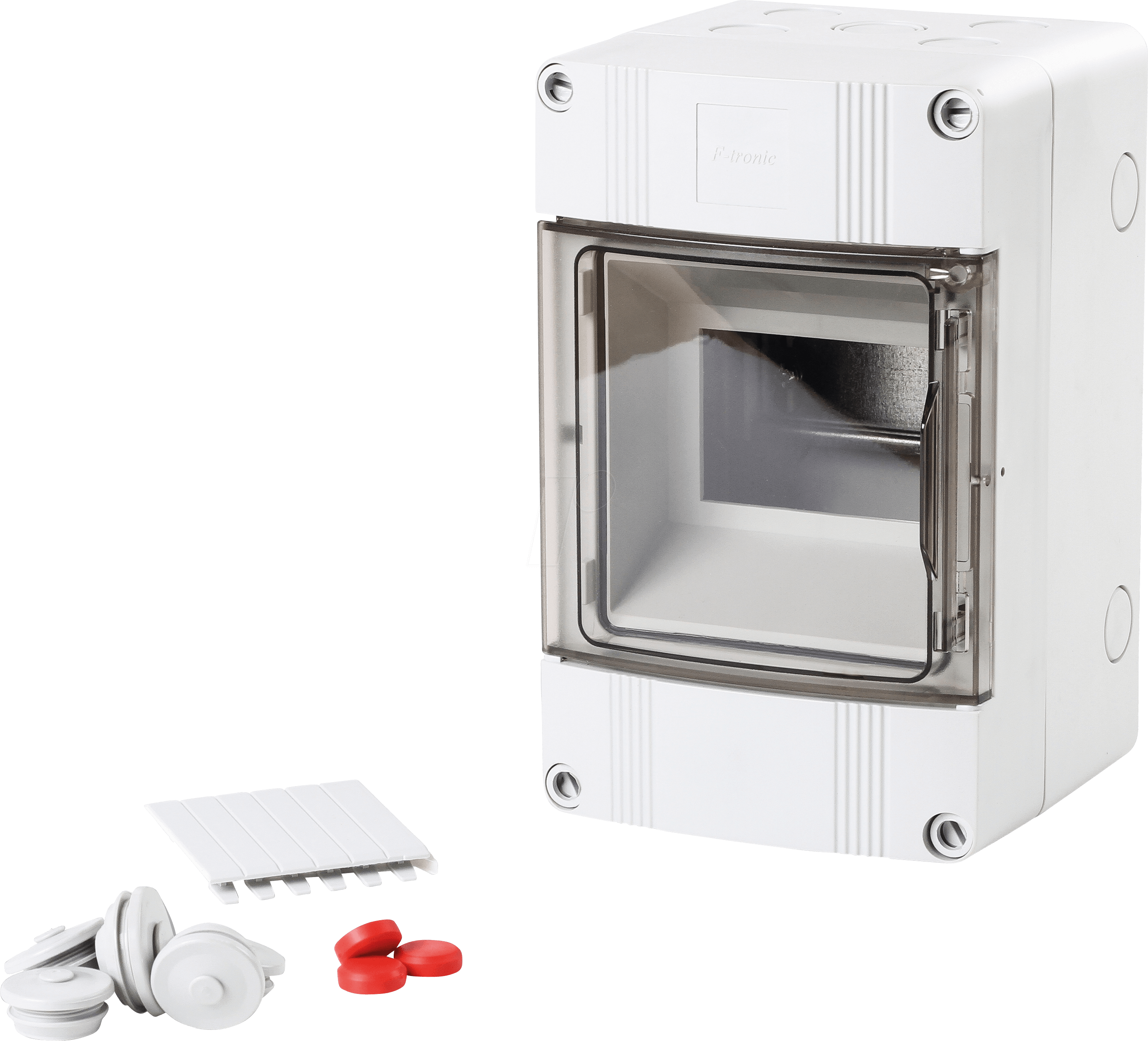 KV AP 1 - Verteiler, 4 Module, 1-reihig, Aufputz