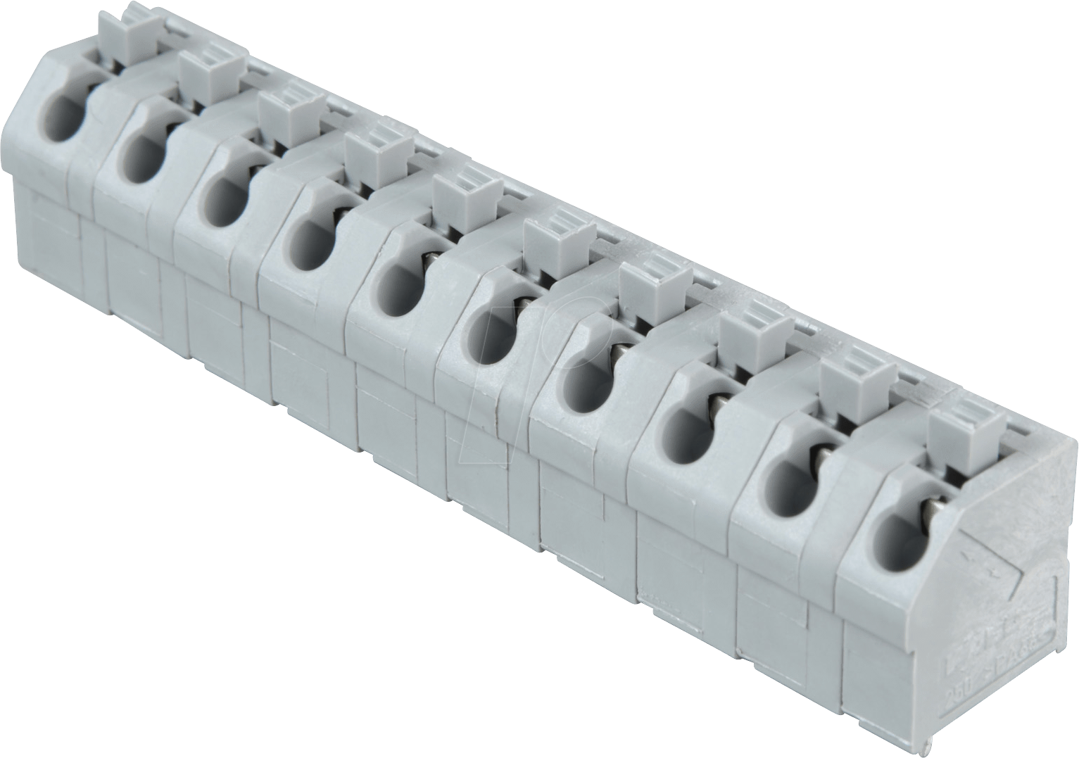 WAGO 250-610 - Klemmleiste mit Betätigungsdrückern, RM 7,5 mm, 17,5A, 10-pol