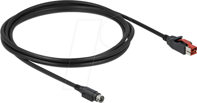 DELOCK 85946 - PoweredUSB Kabel, 24 V > Mini-DIN 3 Pin, 2 m