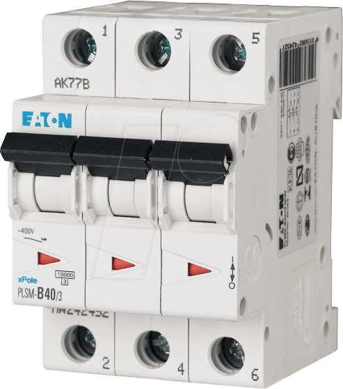 EATON 242478 - Leitungsschutzschalter, Char. C, 40 A, 3 polig