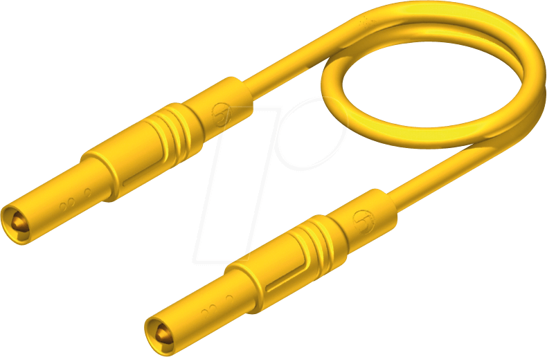 MLSS GG 50 GE - Silikon-Messleitung, 1,0 mm², 0,5 m, gelb, gesichert